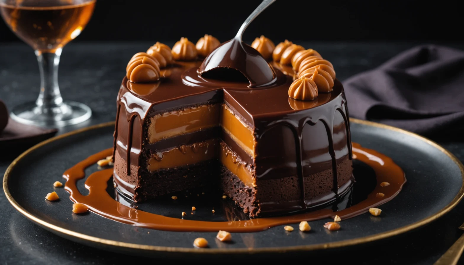 ganache chocolat caramel